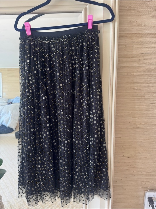 Modcloth Dresses & Skirts - ModCloth Black Tulle Maxi Skirt with Gold Dot Accents